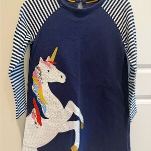 Mini Boden Navy Unicorn Tunic